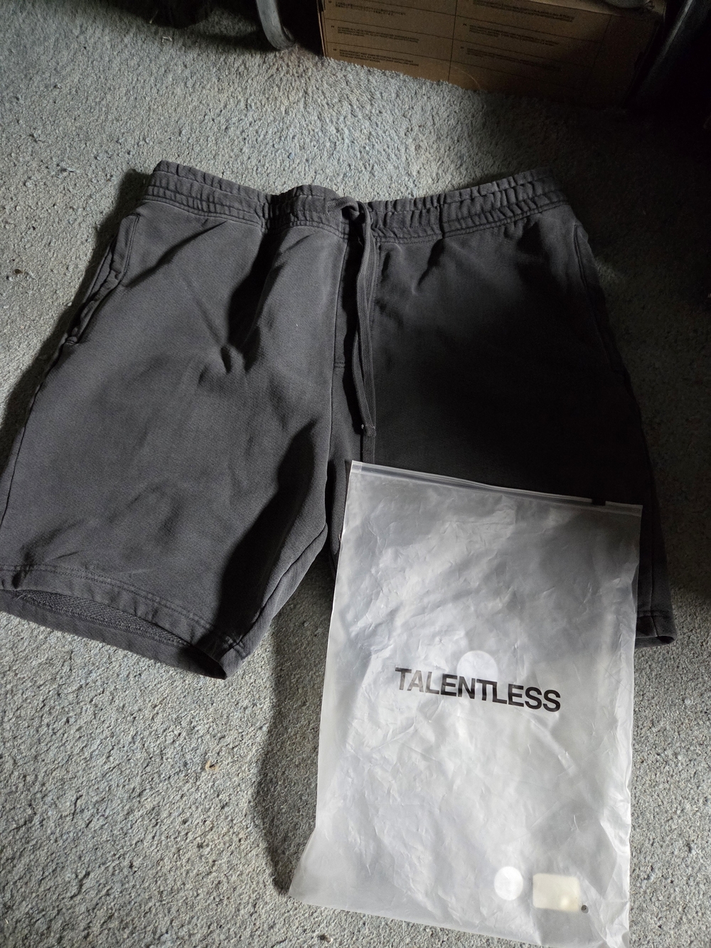 TALENTLESS Charcoal Drawstring Shorts - Picture 2 of 5